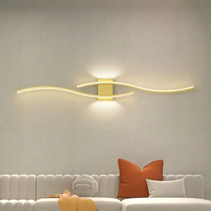 Modern LED Wall Light – Wave-shaped Design, Minimalist Style | Kalsten