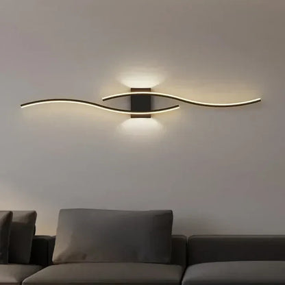 BowLift | Lumivora Wave LED Wall Light | Modern Wave Design | Energy Saving & Stylish | 60×15 cm | Warm, Glare-Free Light