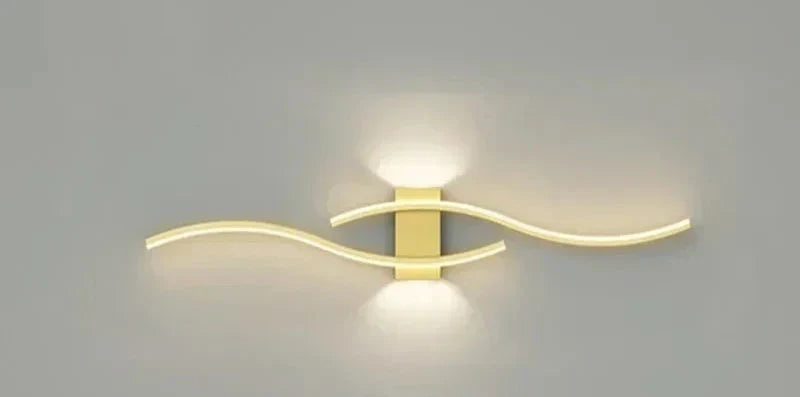 Modern LED Wall Light – Wave-shaped Design, Minimalist Style | Kalsten