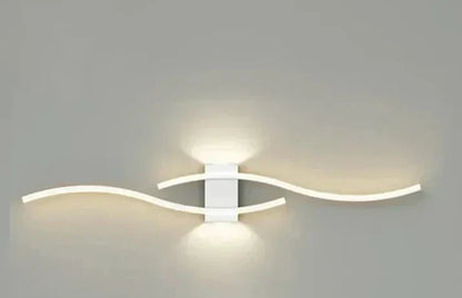 Skanto | Lumivora Wave LED Wall Lamp | Modern Wave Design | Energy-Saving & Stylish | 60x15 cm | Warm, Glare-Free Light