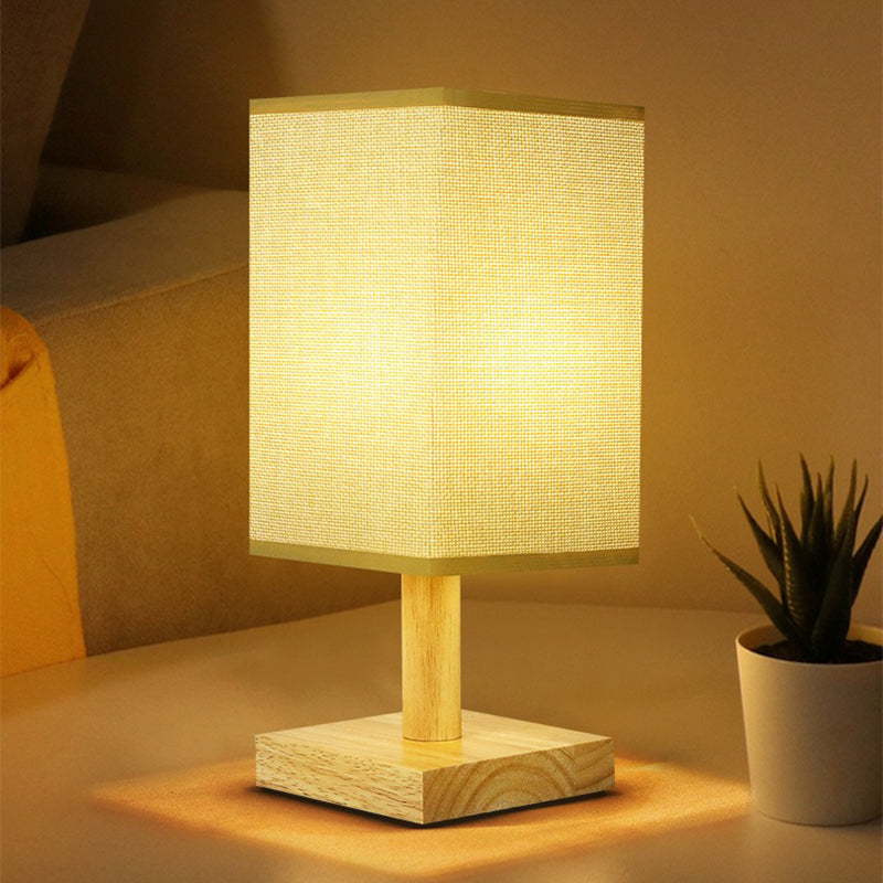 USB Table Lamp with Fabric Shade – Modern LED Nightstand Lamp for Bedroom & Office | Kalsten