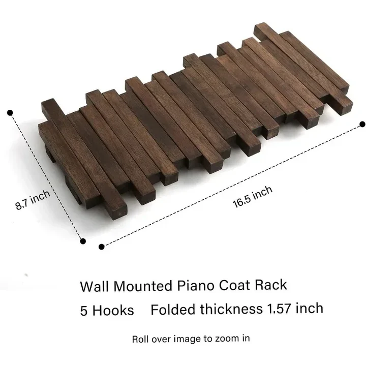 Kalsten | Natural Wood Coat Hook Rack