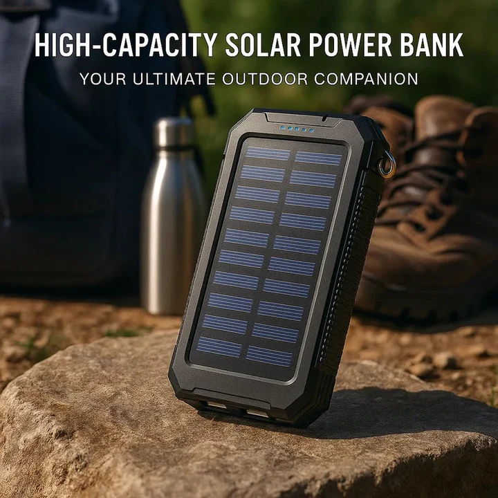 30,000mAh Waterproof Solar Power Bank