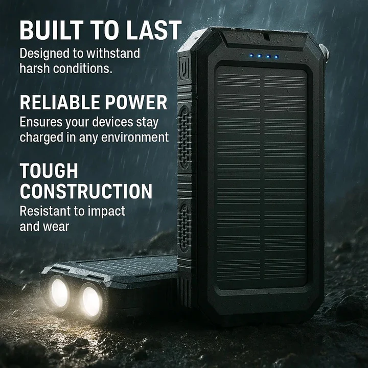 30,000mAh Waterproof Solar Power Bank