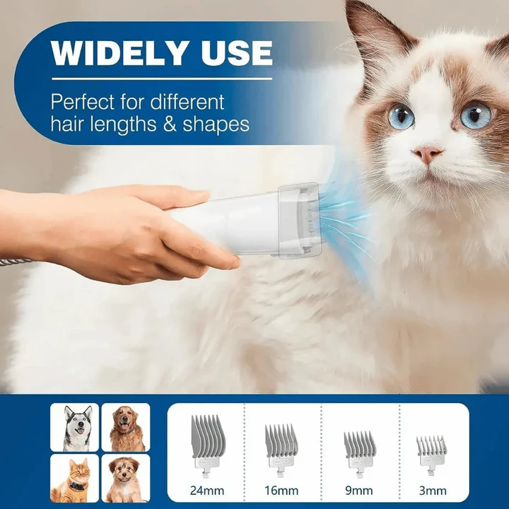 Kalsten | Low-Noise Dog Grooming Vacuum with Full Pet Hair Clippers and Brush Kit
