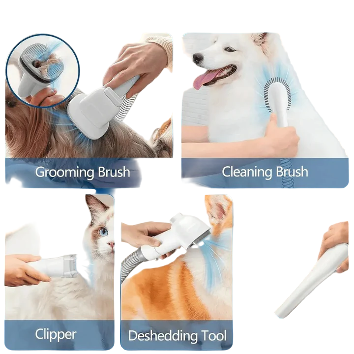 Kalsten | Low-Noise Dog Grooming Vacuum with Full Pet Hair Clippers and Brush Kit