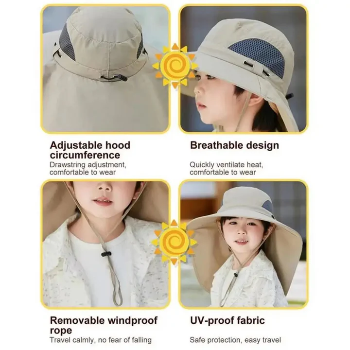 Adjustable Kids Solar Fan Hat | Kalsten