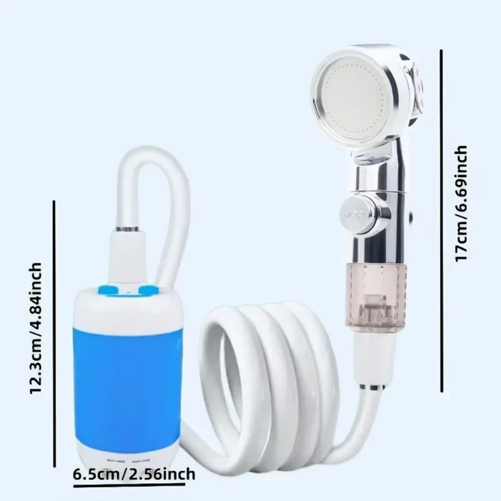 Kalsten | Portable USB Rechargeable Water Pump Shower Head