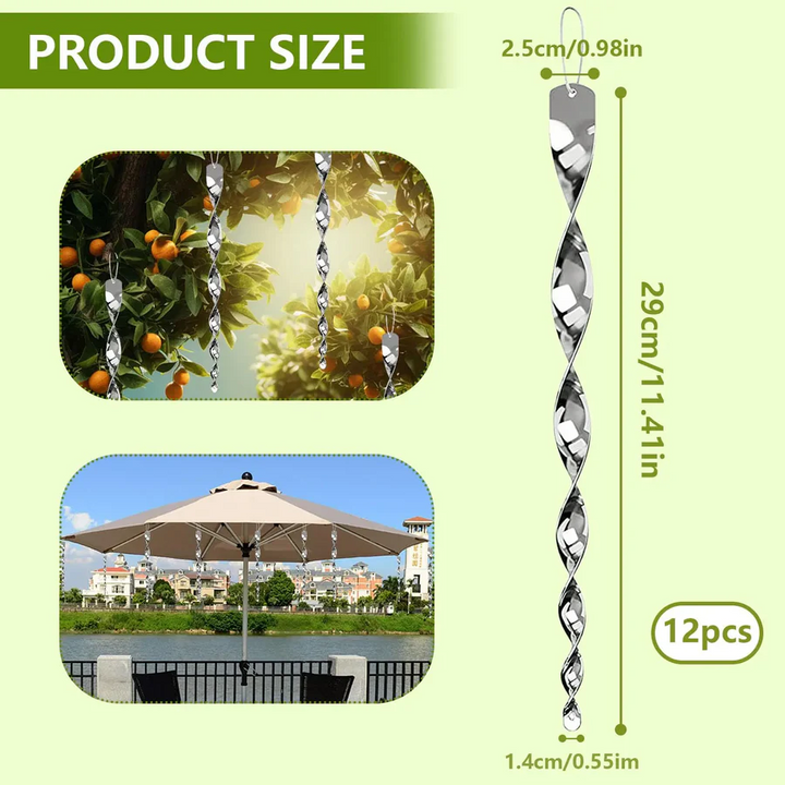 Kalsten | Reflective Bird Deterrent Spiral Rod