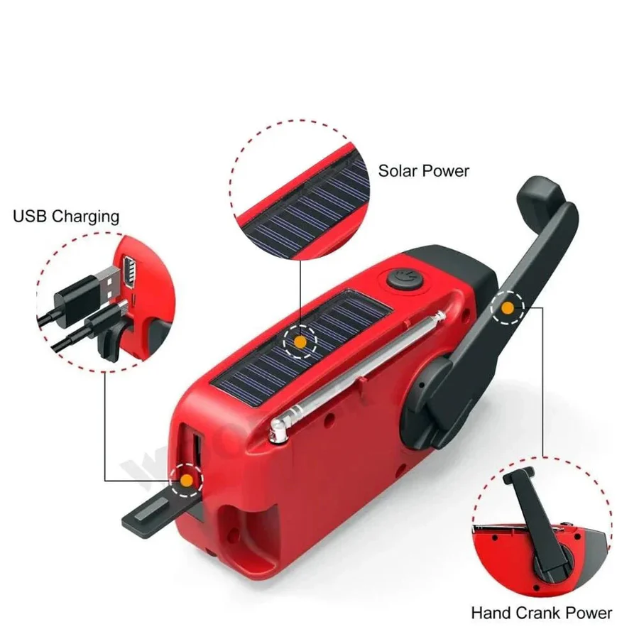 All-in-One Solar Emergency Radio with Power Bank