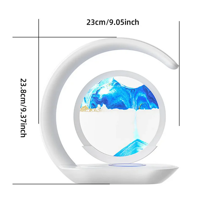 3D Sand Art Table Lamp with Wireless Charger | Kalsten