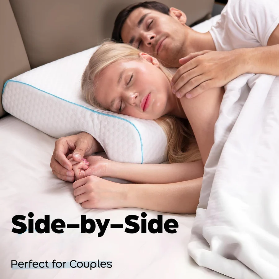 Kalsten | Orthopedic Couple Pillow | Arm Tunnel Cuddle Design | Memory Foam