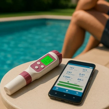 BowLift | Digital Pool Tester PH and Chlorine Measuring Device for Easy Water Analysis
