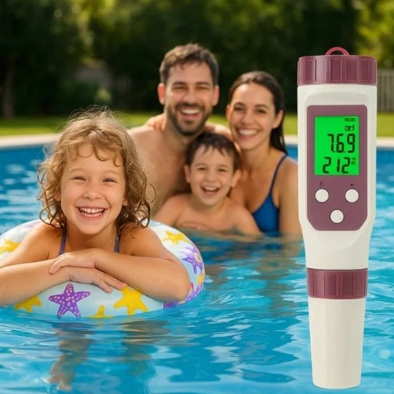 BowLift | Digital Pool Tester PH and Chlorine Measuring Device for Easy Water Analysis