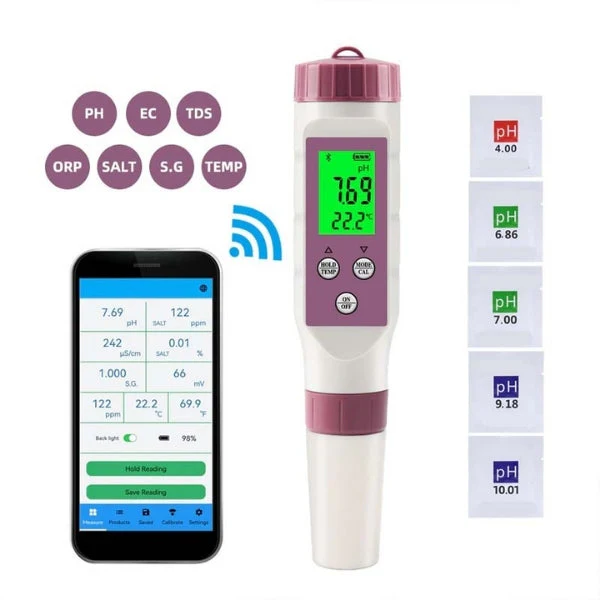 BowLift | Digital Pool Tester PH and Chlorine Measuring Device for Easy Water Analysis