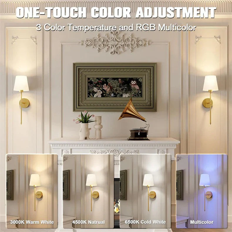 Wireless LED Wall Lamps (Set of 2)