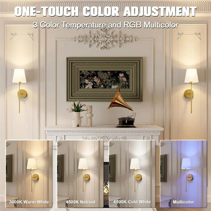 Wireless LED Wall Lamps (Set of 2)