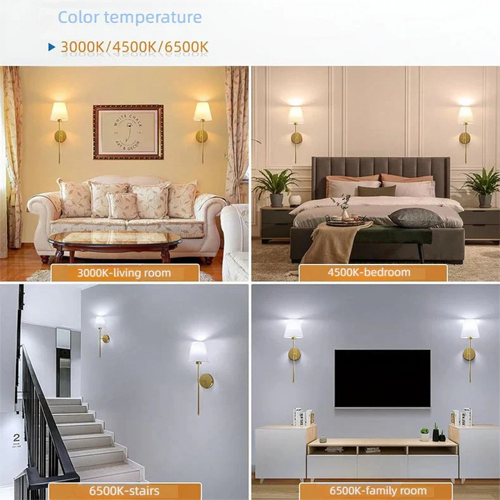 Wireless LED Wall Lamps (Set of 2)
