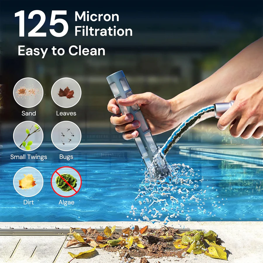 BowLift | Cordless Pool Cleaner, Rechargeable with Interchangeable Heads