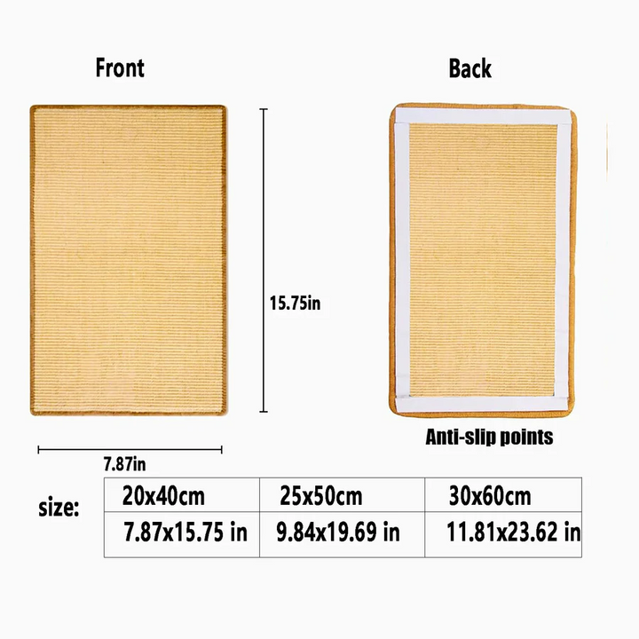 Kalsten | Sisal Cat Scratcher Board Mat, Durable Scratch Pad for Cats