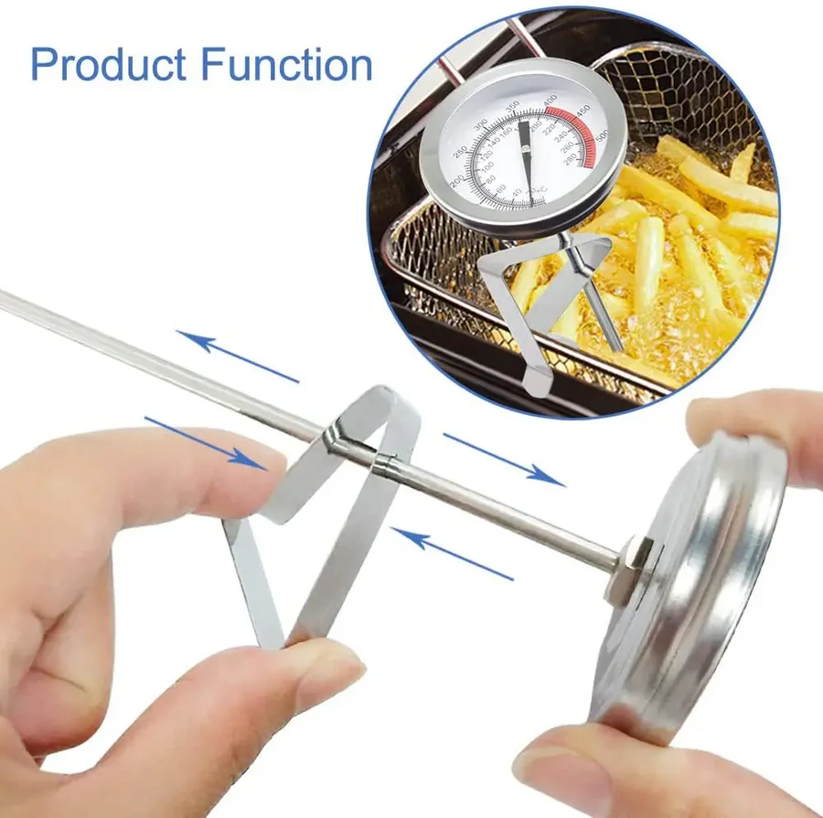 Kalsten | Stainless Steel Deep Fry Thermometer with Long Probe