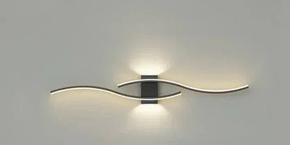 Skanto | Lumivora Wave LED Wall Lamp | Modern Wave Design | Energy-Saving & Stylish | 60x15 cm | Warm, Glare-Free Light