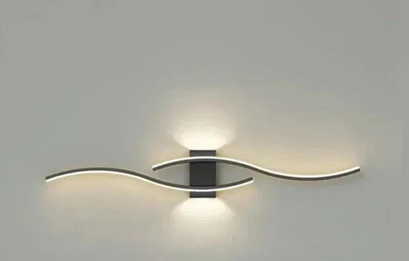 Modern LED Wall Light – Wave-shaped Design, Minimalist Style | Kalsten
