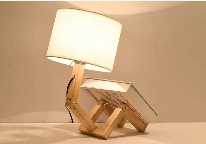 Wooden Table Lamp with Book Holder – Modern Design for Your Home | Kalsten