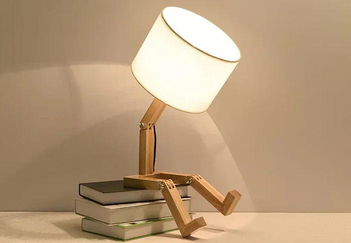 Wooden Table Lamp with Book Holder – Modern Design for Your Home | Kalsten
