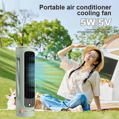 Skanto | AeroBreeze Bladeless Fan | 360° Air Circulation with Ice-Cool Breeze