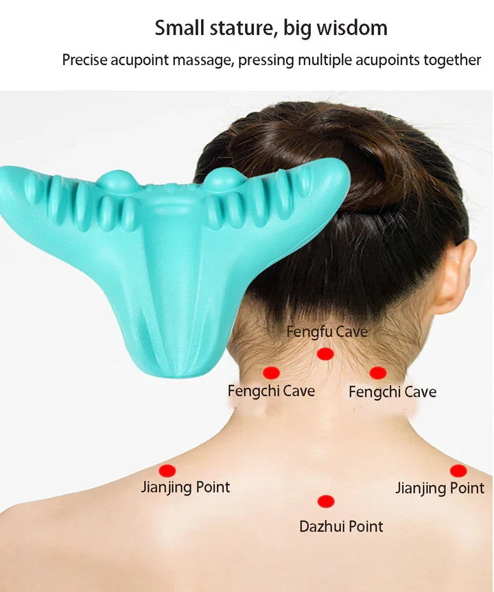 Skanto | Neck and Shoulder Stretcher – Cervical Traction Pillow for Spinal Alignment and Massage