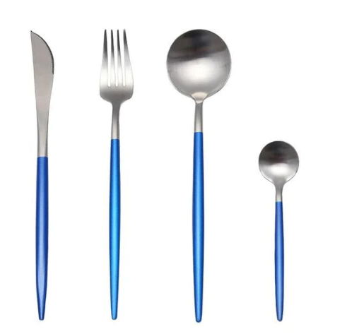 Luxury 24-Piece Gold-Silver Cutlery Set for Stylish Table Setting Kalsten
