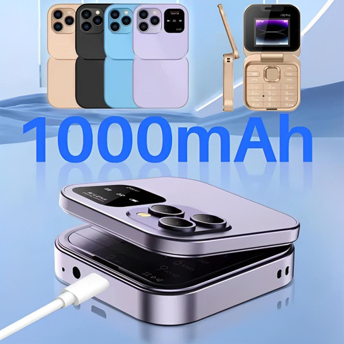Foldable Dual SIM Flip Phone (1.77", 1000mAh)