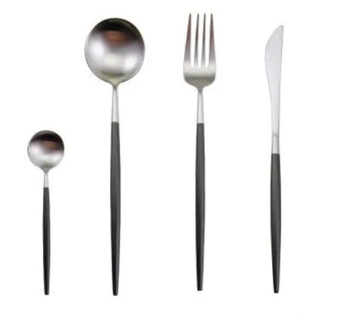 Luxury 24-Piece Gold-Silver Cutlery Set for Stylish Table Setting Kalsten