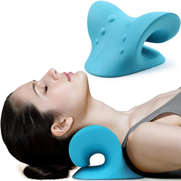 Skanto | Neck and Shoulder Stretcher – Cervical Traction Pillow for Spinal Alignment and Massage