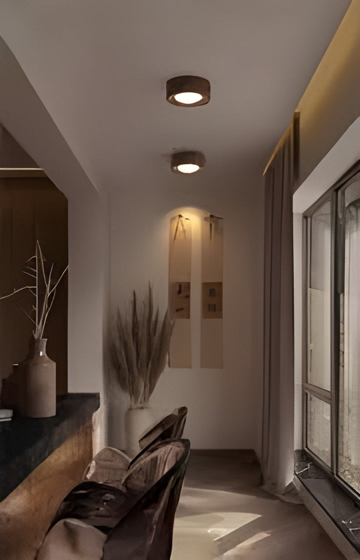WalnutLume Light – Modern LED Ceiling Light made of Walnut Wood | Kalsten