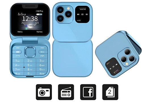Foldable Dual SIM Flip Phone (1.77", 1000mAh)