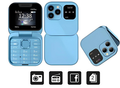 Skanto | Foldable Flip Phone Dual SIM | 1.77" Screen | 1000 mAh | Micro USB