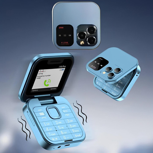 Foldable Dual SIM Flip Phone (1.77", 1000mAh)