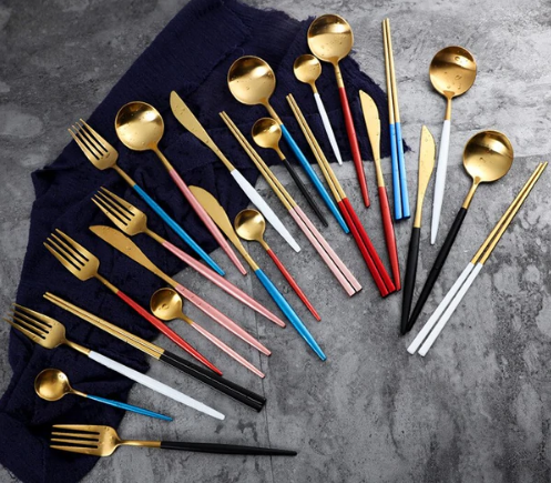 Luxury 24-Piece Gold-Silver Cutlery Set for Stylish Table Setting Kalsten