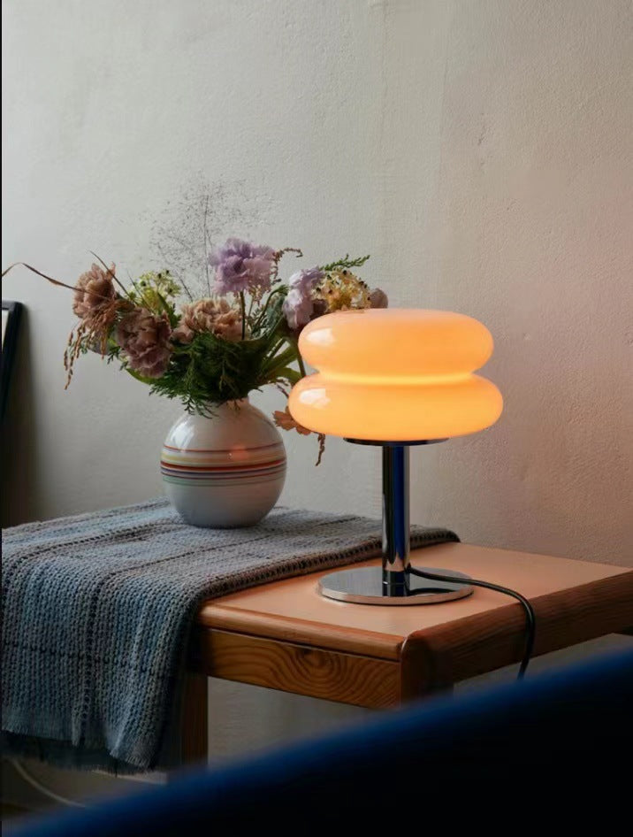 DESIGNER GLASS TABLE LAMP - AMBIENT LED LAMP FOR BEDROOM AND STUDY | Kalsten