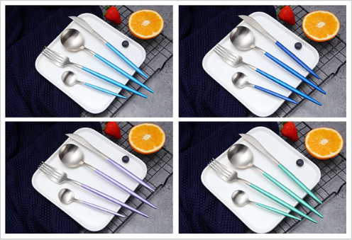 Luxury 24-Piece Gold-Silver Cutlery Set for Stylish Table Setting Kalsten