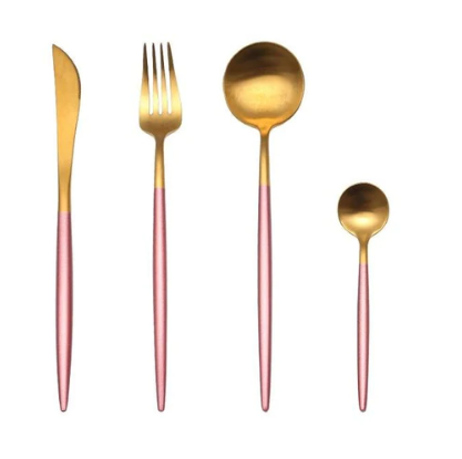 Luxury 24-Piece Gold-Silver Cutlery Set for Stylish Table Setting Kalsten