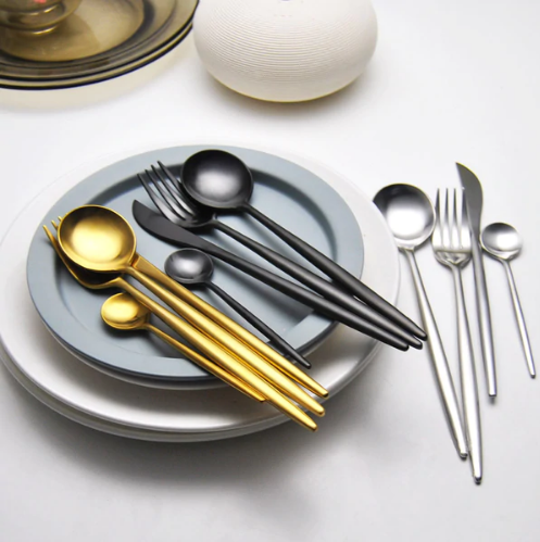 Luxury 24-Piece Gold-Silver Cutlery Set for Stylish Table Setting Kalsten