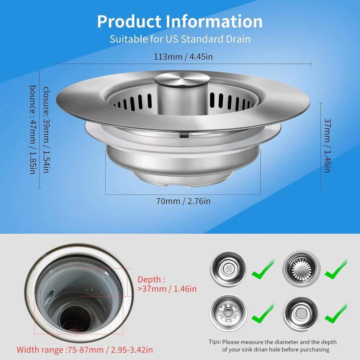 Kalsten | Stainless Steel Kitchen Sink Strainer