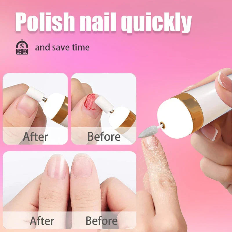 Skanto | 5-in-1 Electric Nail Care Device – Portable Manicure Tool with LED Light