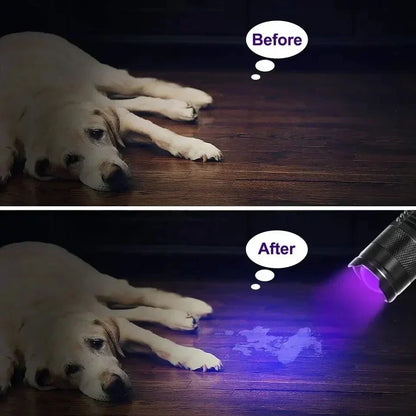 Brehn | LED UV Flashlight - Ultraviolet Inspection Lamp for Pet Urine and Stain Detection