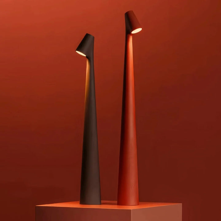 Table Lamp Modern Red Metal LED Light | Kalsten