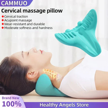 Skanto | Neck and Shoulder Stretcher – Cervical Traction Pillow for Spinal Alignment and Massage