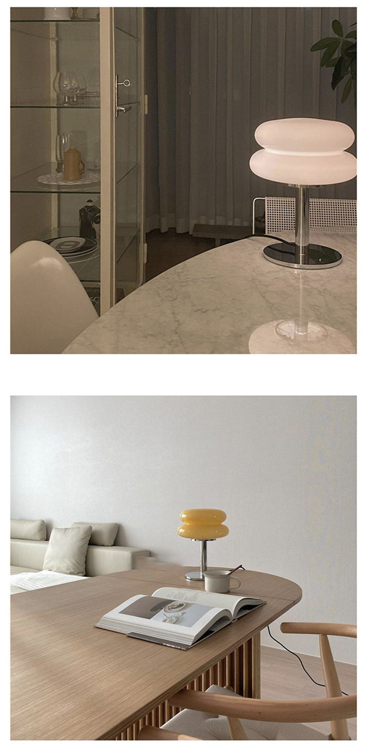 DESIGNER GLASS TABLE LAMP - AMBIENT LED LAMP FOR BEDROOM AND STUDY | Kalsten